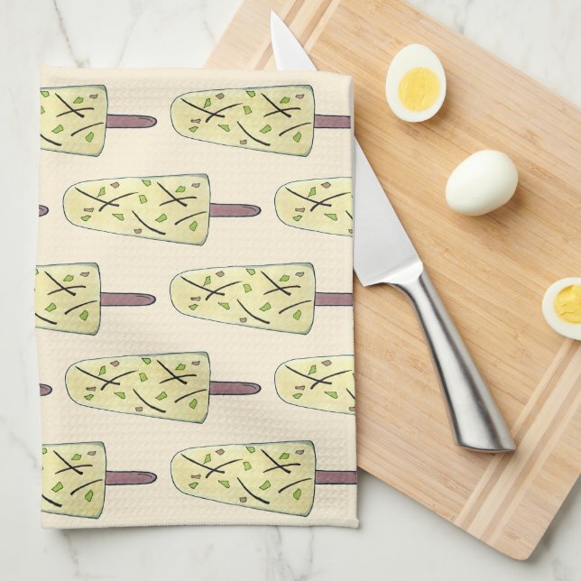 Kulfi Qulfi Indian Food Ice Cream Frozen Dessert Kitchen Towel (Quarter Fold)