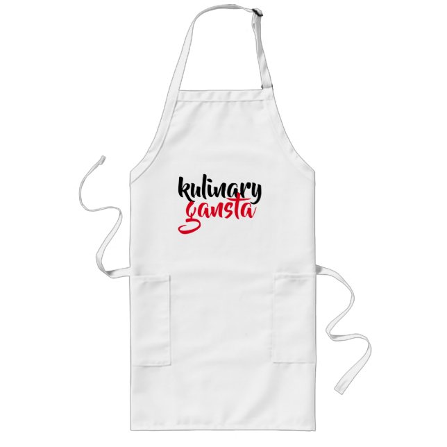 kulinary gangsta funny apron summer bbq grilling (Front)
