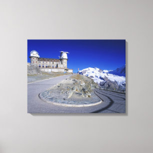Kulm hotel and trail, Gornergrat, Zermatt, Canvas Print
