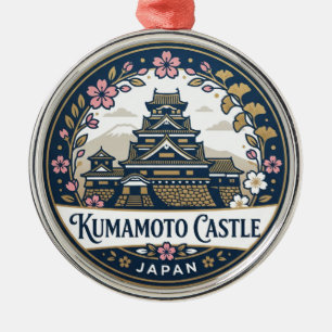 Kumamoto Castle Japan Metal Ornament