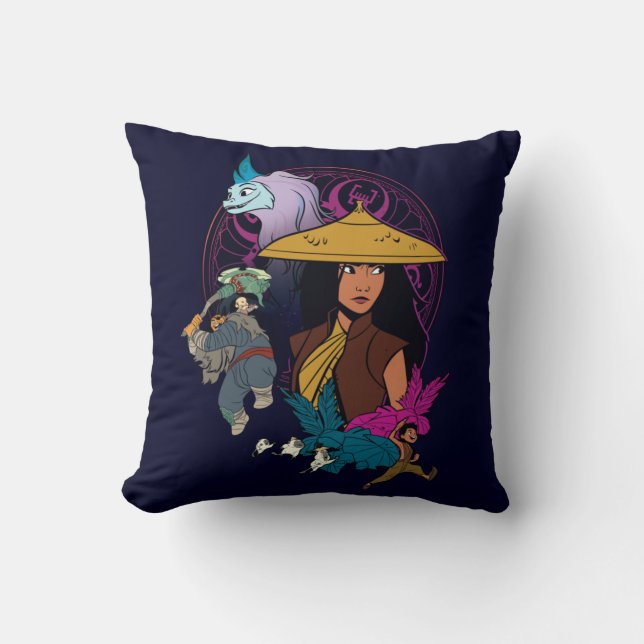 Kumandran Group Icon Badge Throw Pillow (Front)