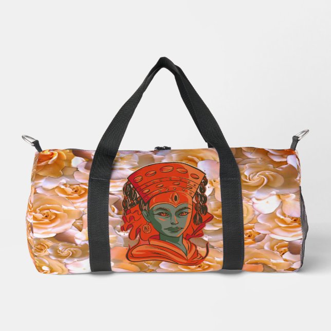 Kumari, woman face    duffle bag (Front)