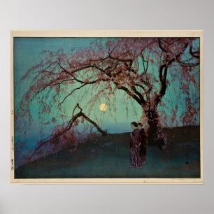 Kumoi Cherry Trees 1920 Japanese woodblock print