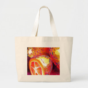 Kumquats orange citrus watercolour fruit art large tote bag