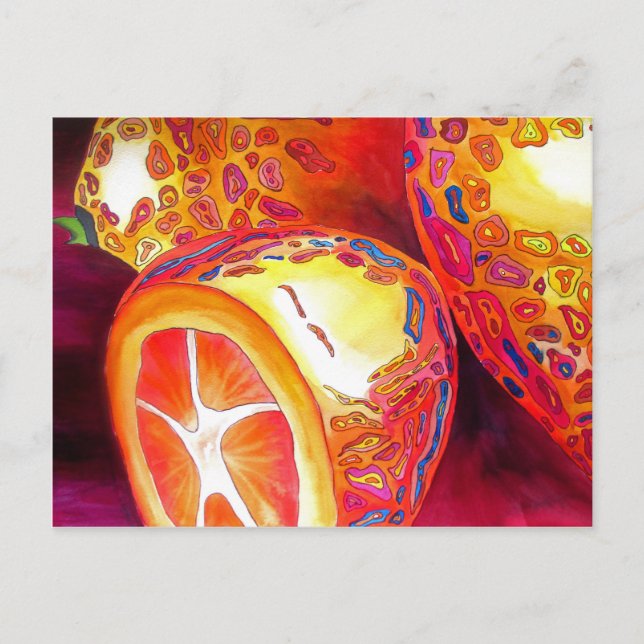 Kumquats orange citrus watercolour fruit art postcard (Front)