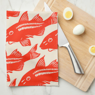 Kumu Hawaiian goatfish Kitchen Towel