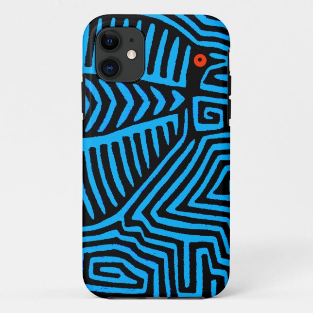 Kuna Indian Blue Bird Case-Mate iPhone Case (Back)