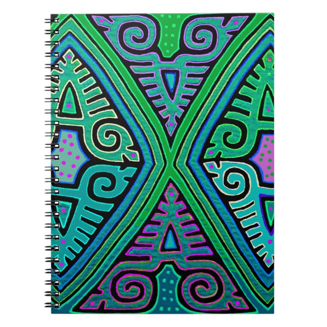 Kuna Indian Diamond Mola Notebook (Front)