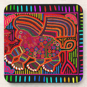 Kuna Indian Friendly Dragon Mola Coaster