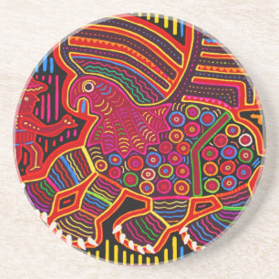 Kuna Indian Friendly Dragon Mola Coaster