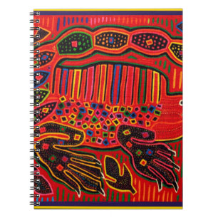 Kuna Indian Iguana Mola Notebook