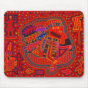Kuna Indian Man in Canoe Mouse Pad