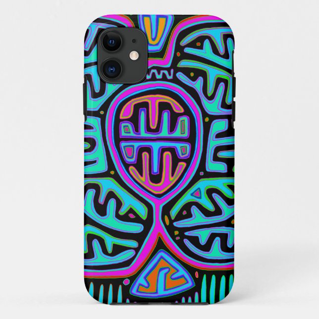 Kuna Indian Mariposa Case-Mate iPhone Case (Back)