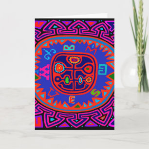 Kuna Indian Mola Compass Card