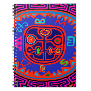 Kuna Indian Mola Compass Notebook