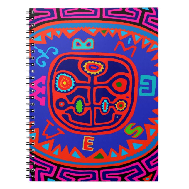 Kuna Indian Mola Compass Notebook (Front)
