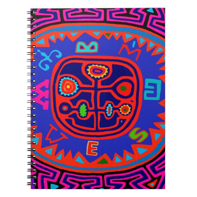 Kuna Indian Mola Compass Notebook (Front)