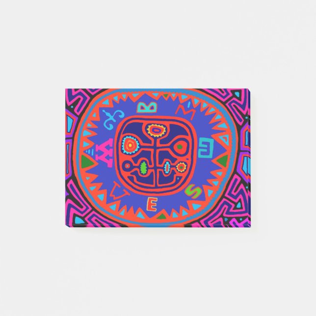 Kuna Indian Mola Compass Post-it Notes (Front)