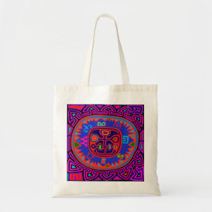 Kuna Indian Mola Compass Tote Bag