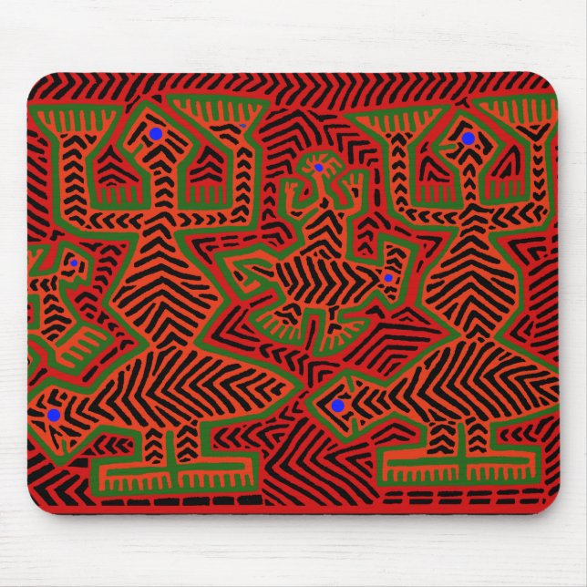 Kuna Indian Mola Spirits Mouse Pad (Front)