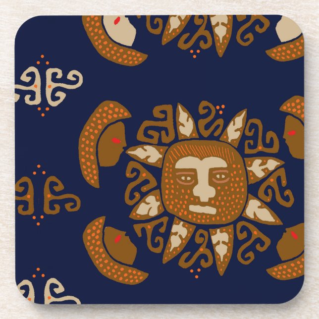 Kuna Indian Sun Gods Coaster (Front)