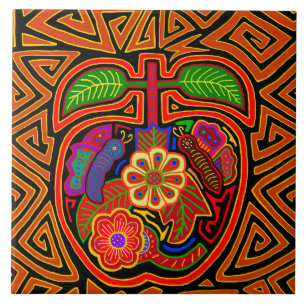 Kuna Indian Sweet Apple Mola Tile