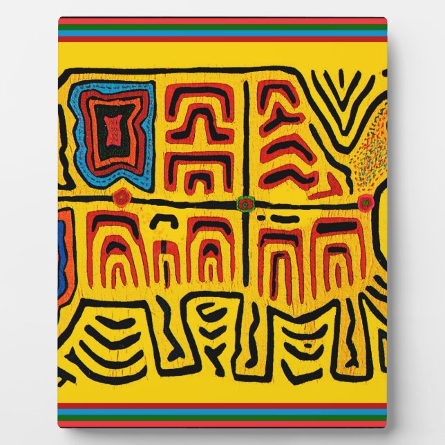 Kuna Indian Tribal Walking Turtle Plaque (Front)