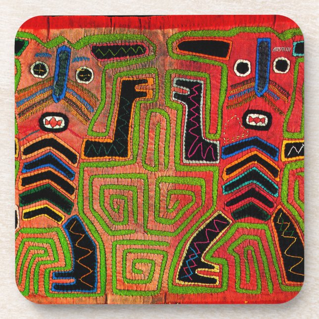 Kuna Indian Twin Spirits Coaster (Front)