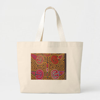 Kuna Mola- Pomegranate Large Tote Bag