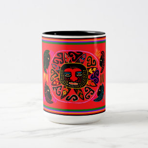 Kuna Tribal Del Sol Two-Tone Coffee Mug