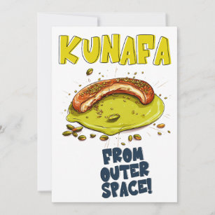 Kunafa From Outer Space Funny Meme Invitation