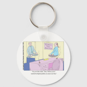 Kundalini Inc. Yoga Cartoon Gifts & Collectibles Keychain