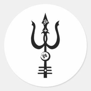 Kundalini Shiva's Trident Design - Awesome Gifts Classic Round Sticker