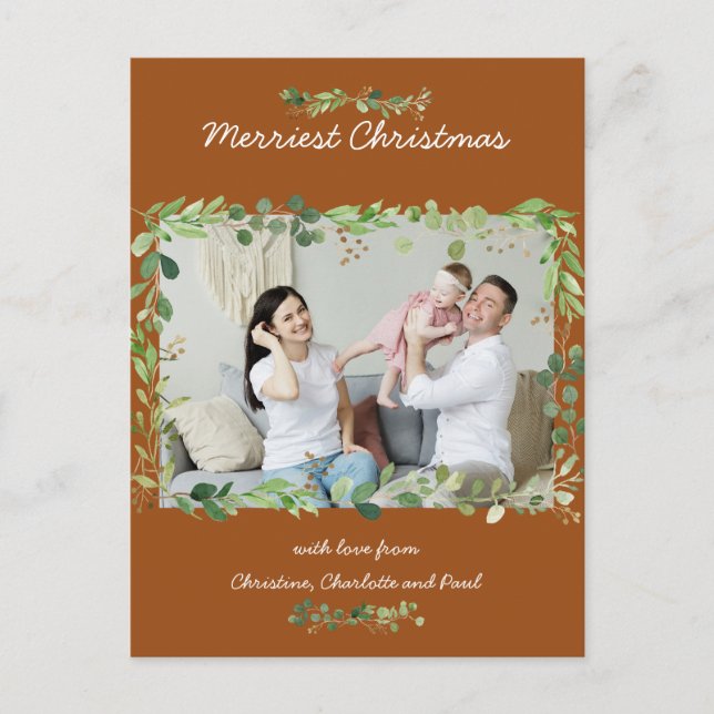 Kundenspezifische Foto Postkarte Greenery Postcard (Front)