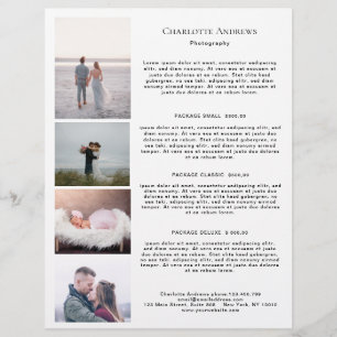 Kundenspezifischer Foto PreisListen Flyer