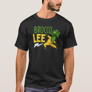 Kung Fu Brocco Lee Broccoli Vegan Vegetable T-Shirt