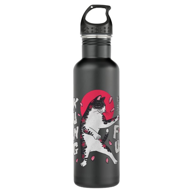 Kung Fu Cat 710 Ml Water Bottle (Front)