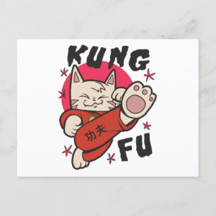 Kung Fu Cat Postcard