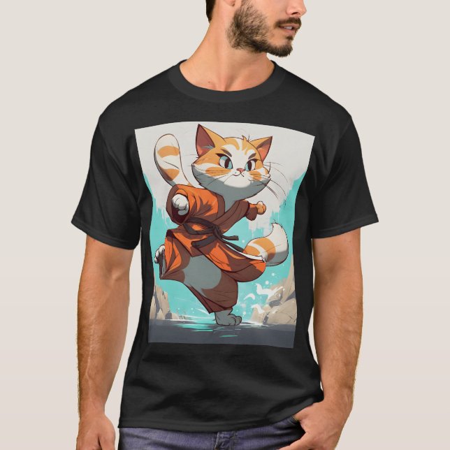 Kung Fu cat  T-Shirt (Front)