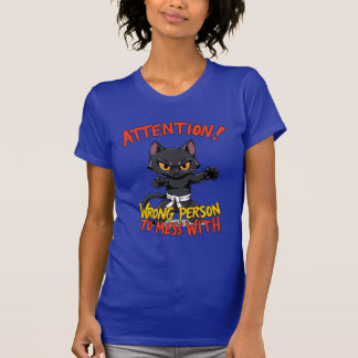 Kung Fu Chat Noir Citation Drôle T-Shirt