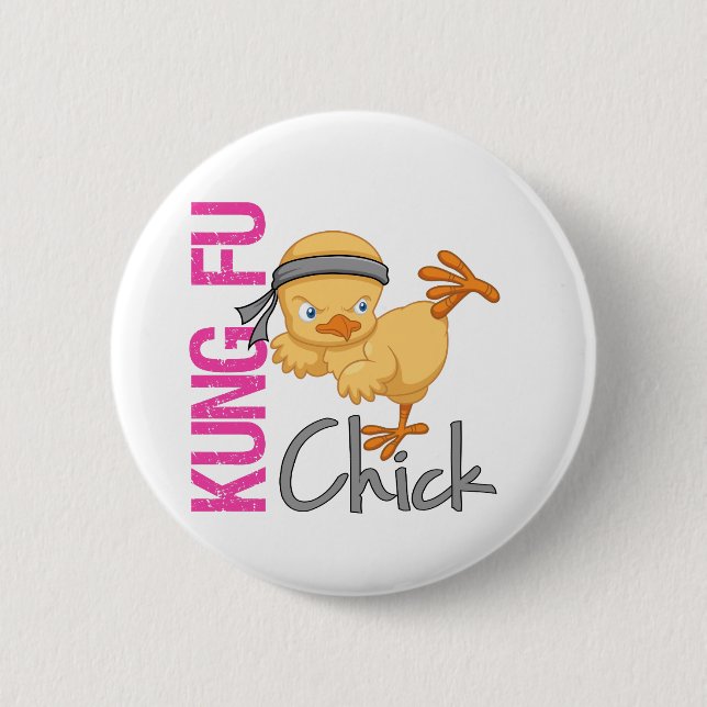 Kung Fu Chick 2 Inch Round Button (Front)