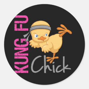 Kung Fu Chick Classic Round Sticker