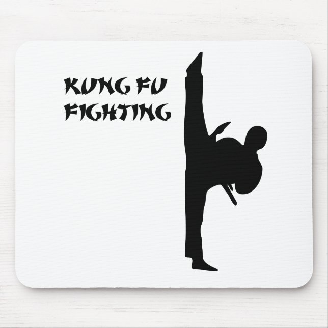 Kung Fu Front Kick Mouse Pad (Front)