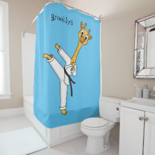 Kung Fu giraffe cartoon illustration