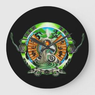 Kung Fu Land Large Clock