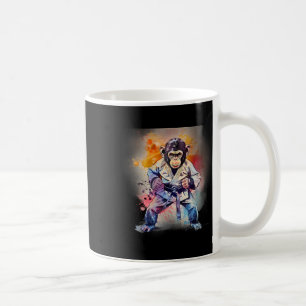 Kung Fu Monkey Watercolor Kickboxing Mma Monkey Lo Coffee Mug