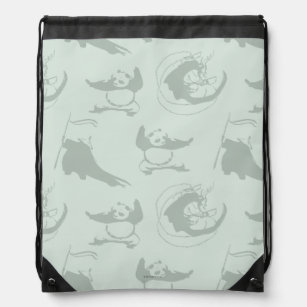 Kung Fu Panda Pattern Drawstring Bag