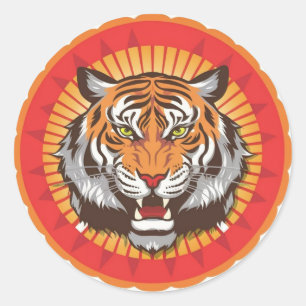 KUNG HEI FAT CHOI – THE TIGER CLASSIC ROUND STICKER