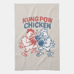 Kung Pow Chicken Funny Food Pun  Kitchen Towel