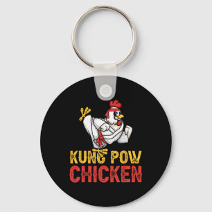 Kung Pow Chicken Funny Karate Chicken Ninja A Warr Keychain